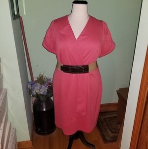 Vintage 90s Donna Morgan Plus Size 22W Faux Wrap Dress